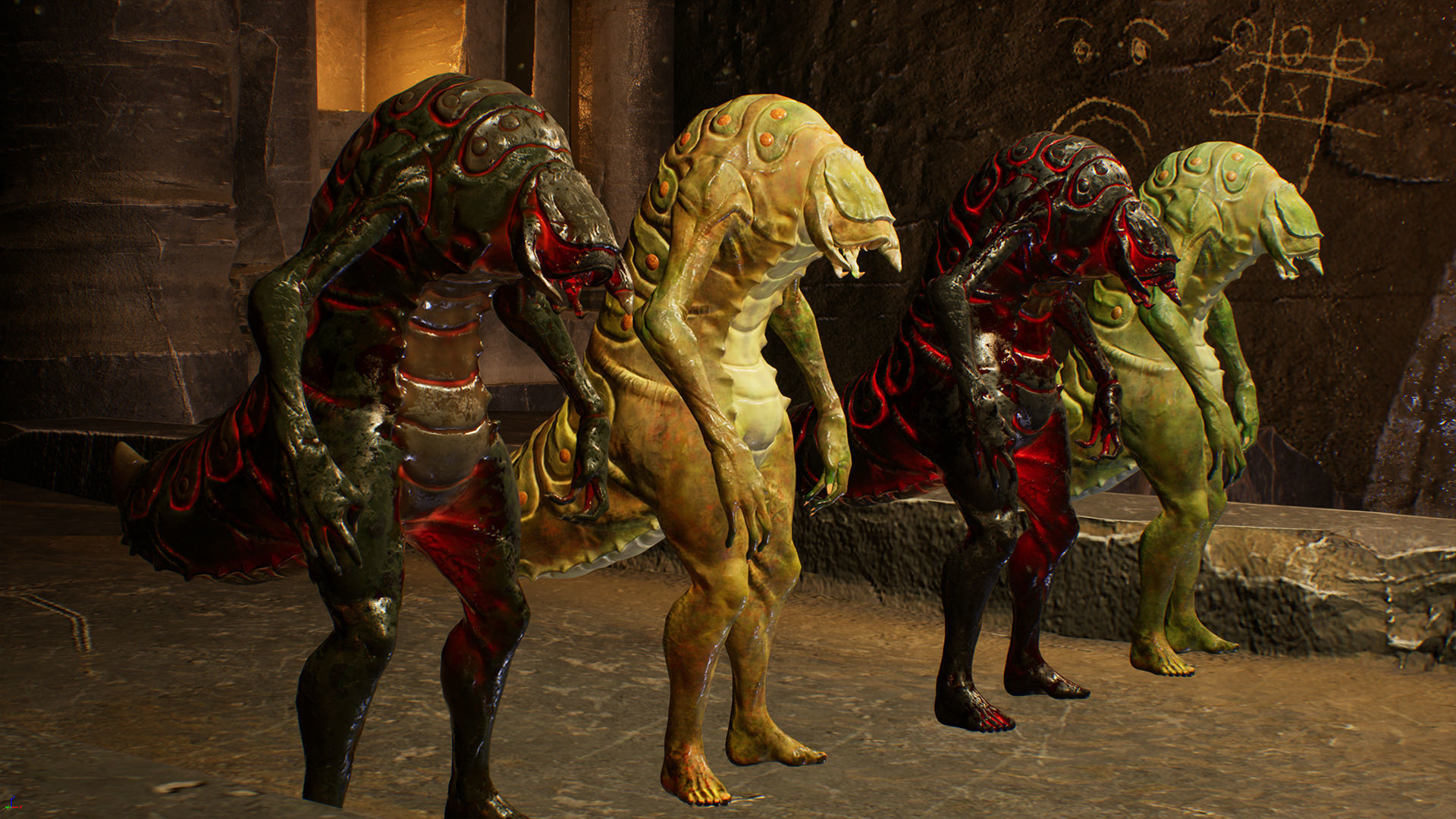 Larva Mutant Low-Poly game-ready animated 3D model Low-poly 3D model_10