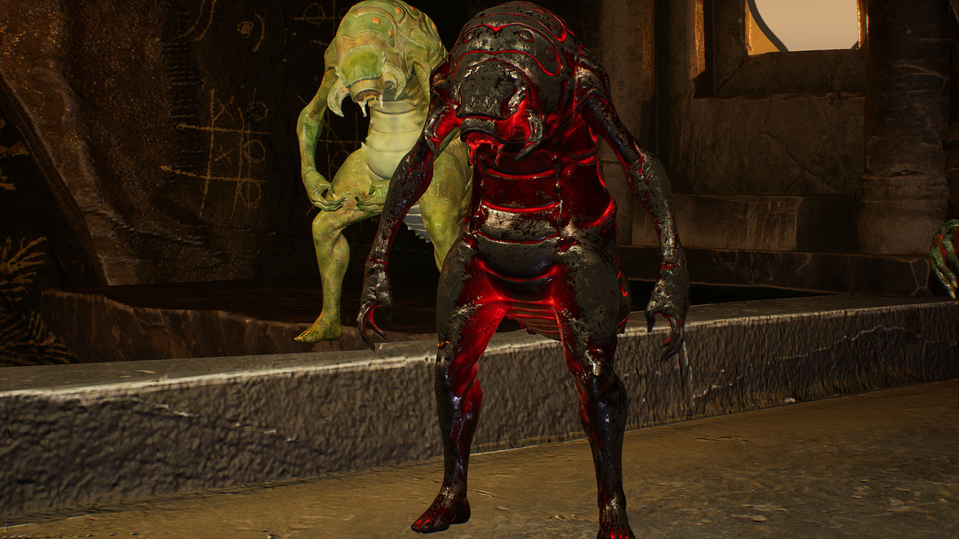 Larva Mutant Low-Poly game-ready animated 3D model Low-poly 3D model_4