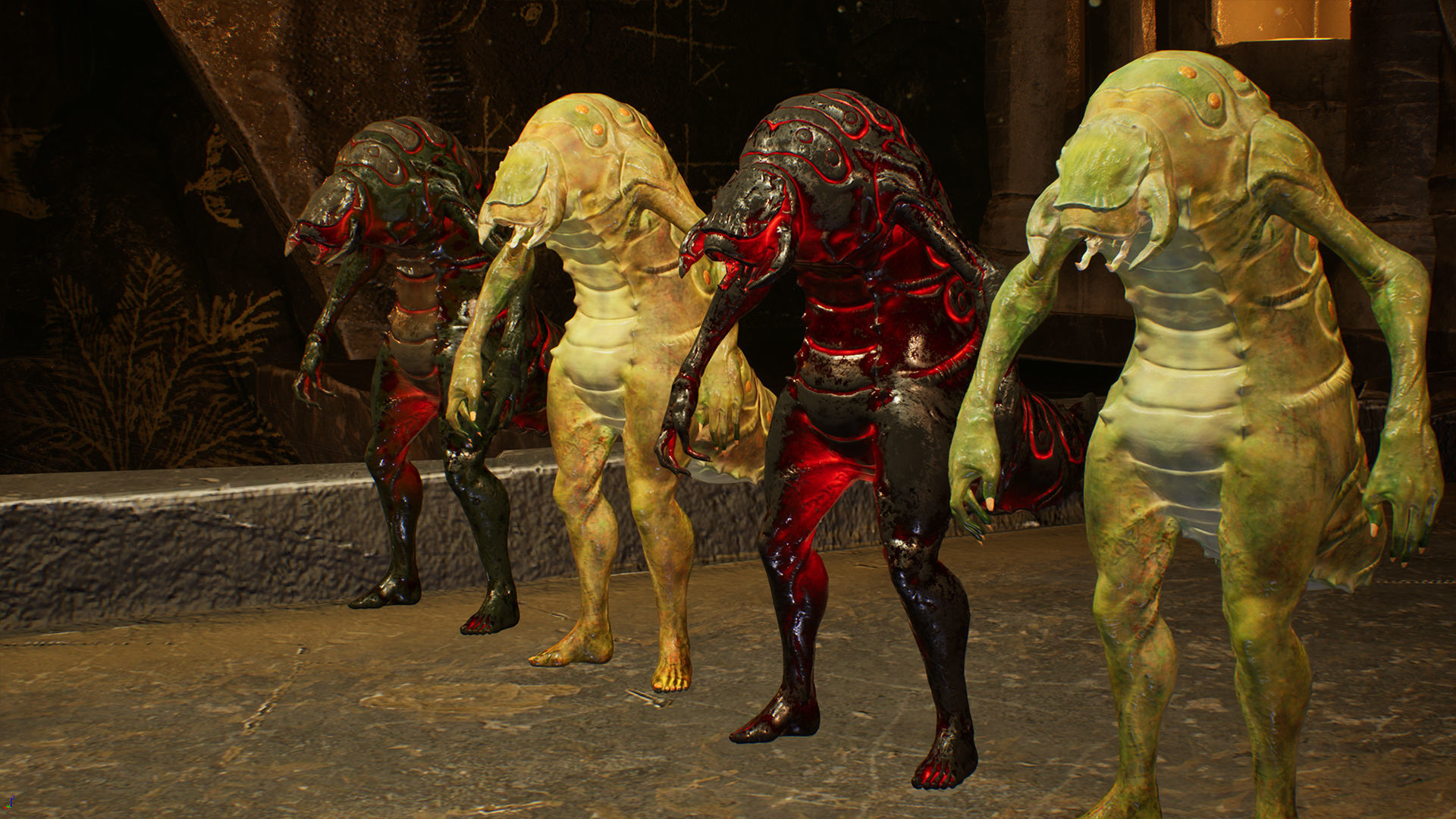 Larva Mutant Low-Poly game-ready animated 3D model Low-poly 3D model_11