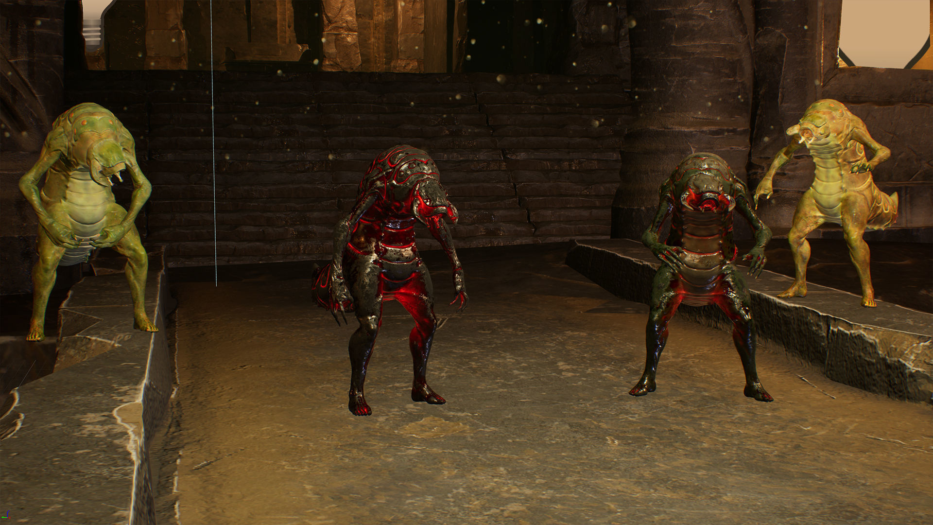 Larva Mutant Low-Poly game-ready animated 3D model Low-poly 3D model_14