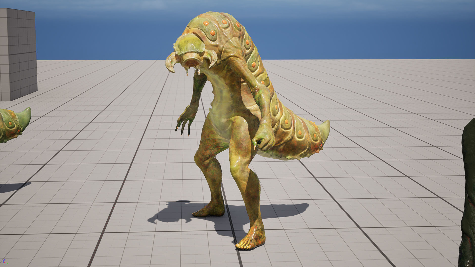 Larva Mutant Low-Poly game-ready animated 3D model Low-poly 3D model_22