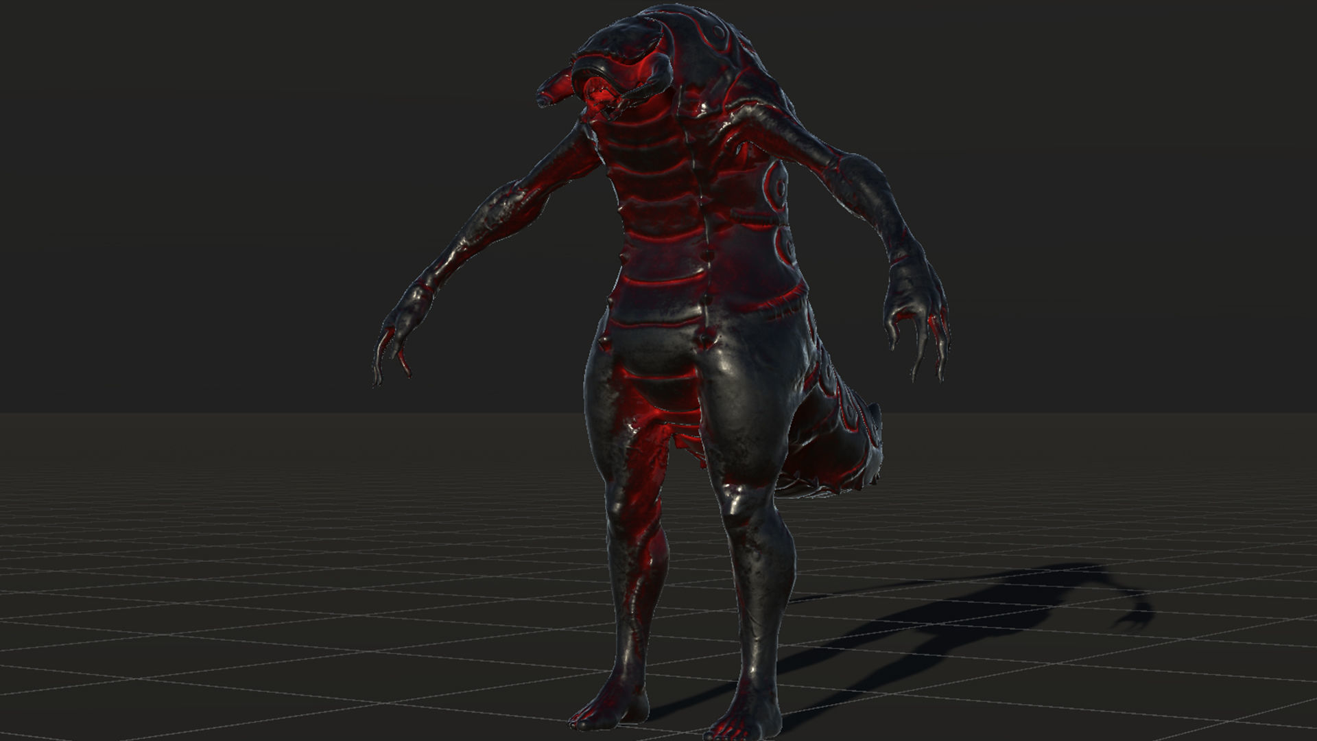 Larva Mutant Low-Poly game-ready animated 3D model Low-poly 3D model_25