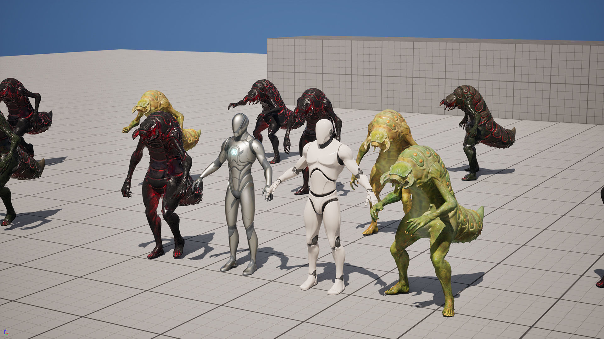 Larva Mutant Low-Poly game-ready animated 3D model Low-poly 3D model_16