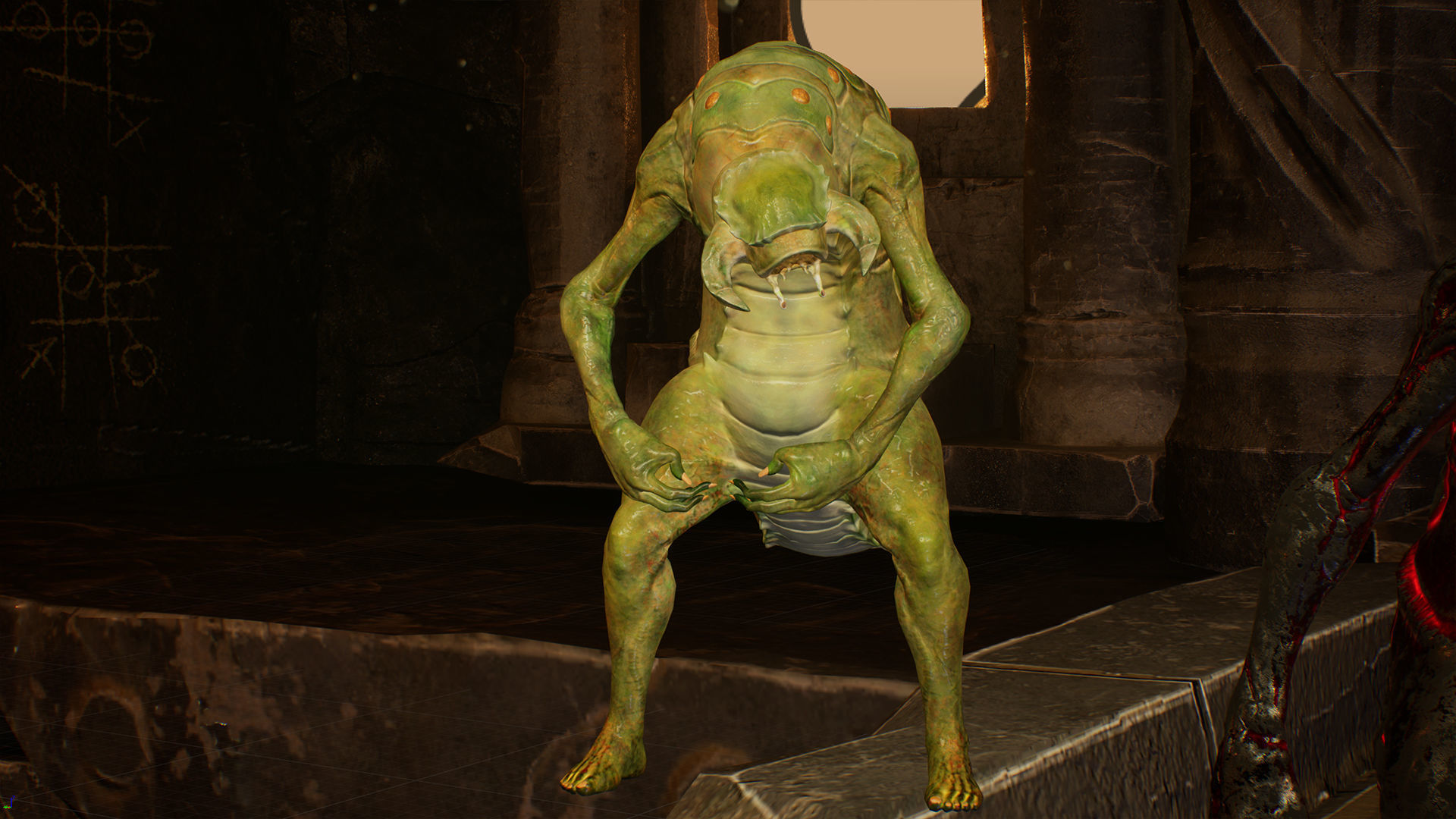 Larva Mutant Low-Poly game-ready animated 3D model Low-poly 3D model_6