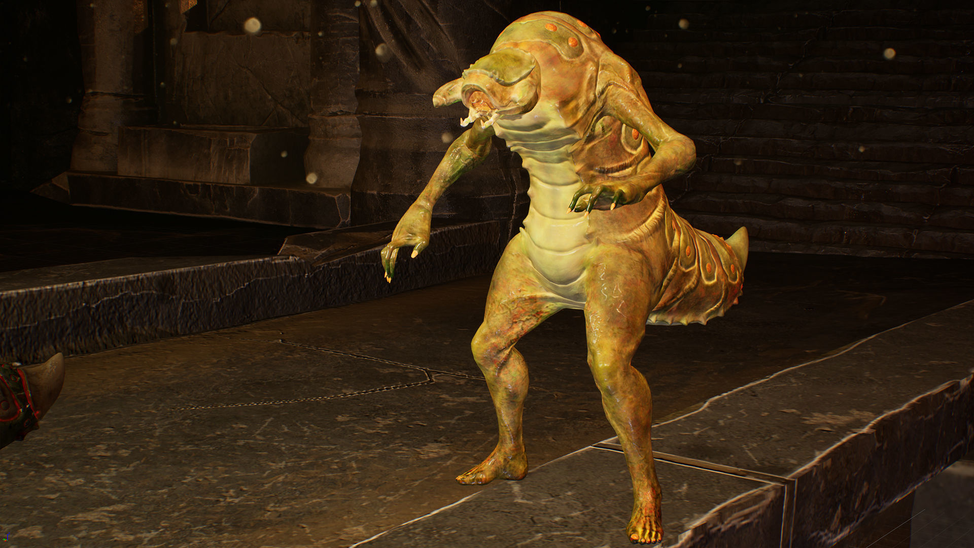 Larva Mutant Low-Poly game-ready animated 3D model Low-poly 3D model_5