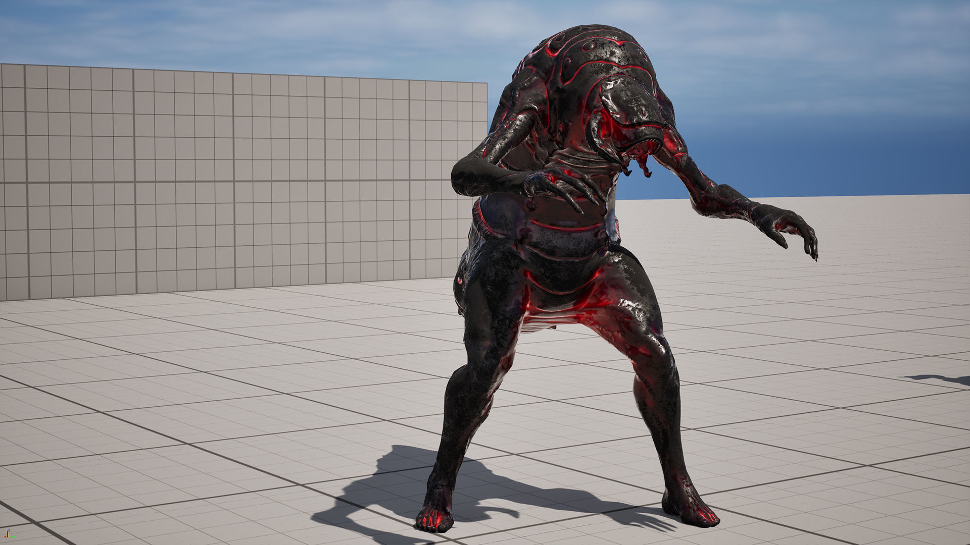 Larva Mutant Low-Poly game-ready animated 3D model Low-poly 3D model_19