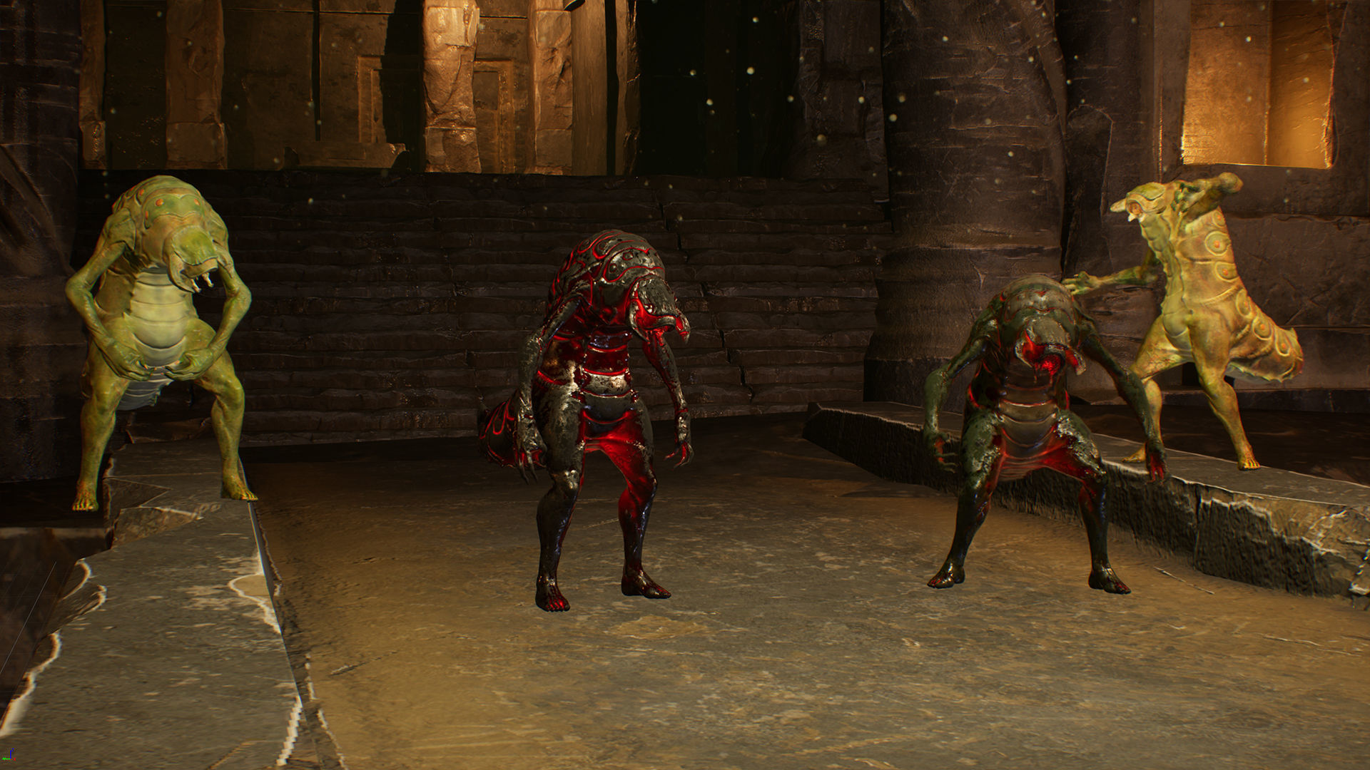 Larva Mutant Low-Poly game-ready animated 3D model Low-poly 3D model_13