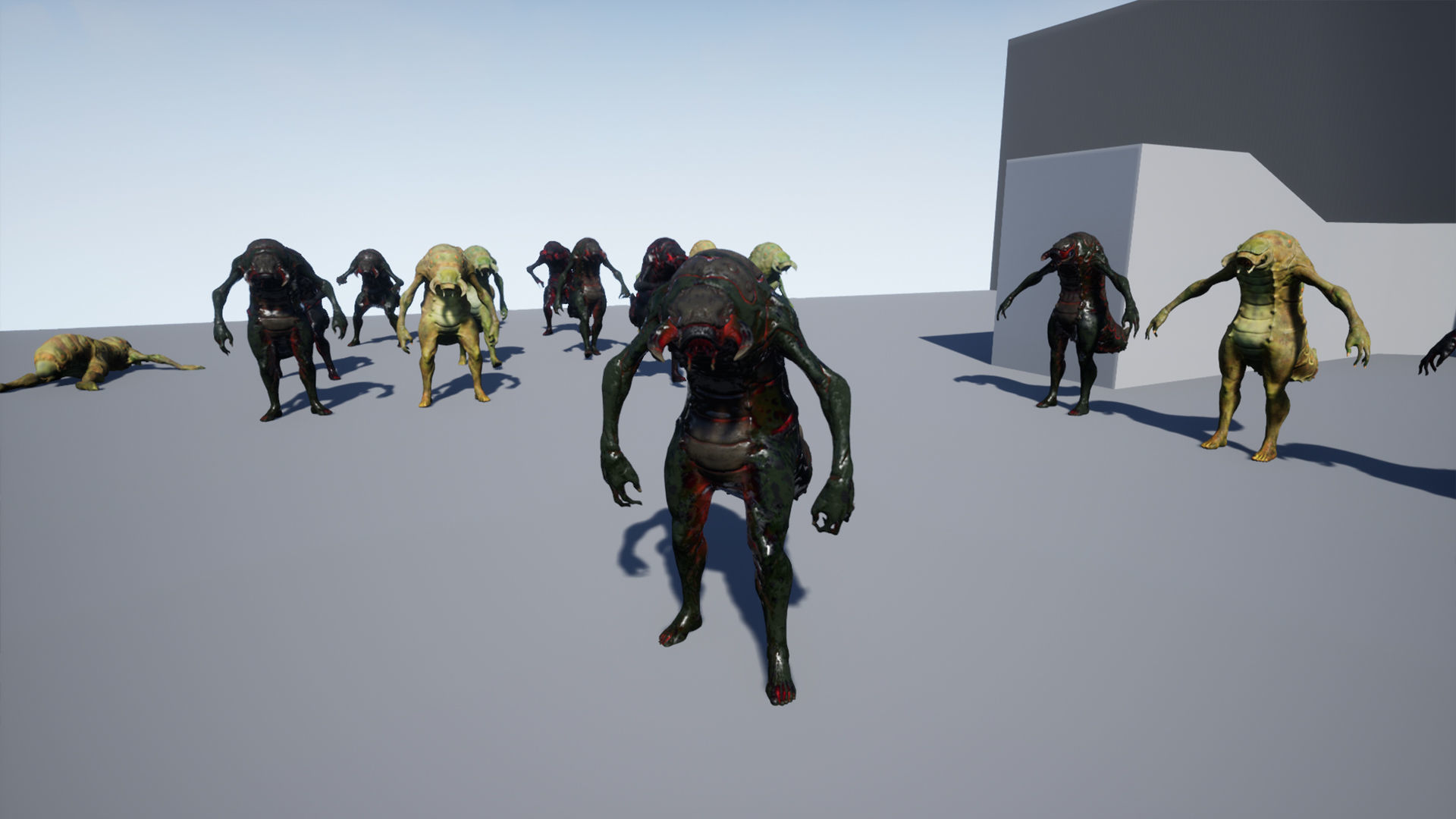 Larva Mutant Low-Poly game-ready animated 3D model Low-poly 3D model_15