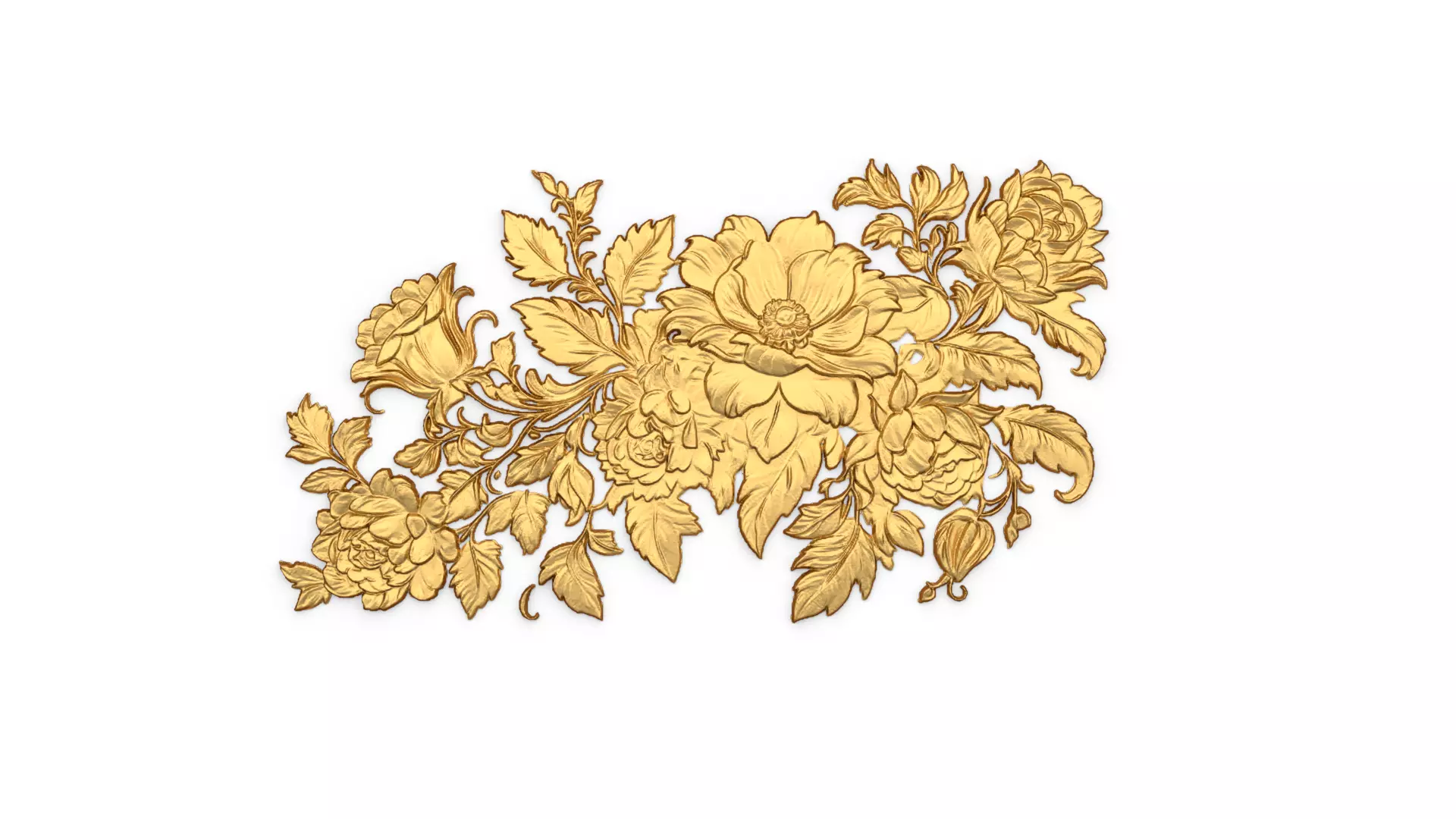 Classic carved decor ornament 413 3D model_0