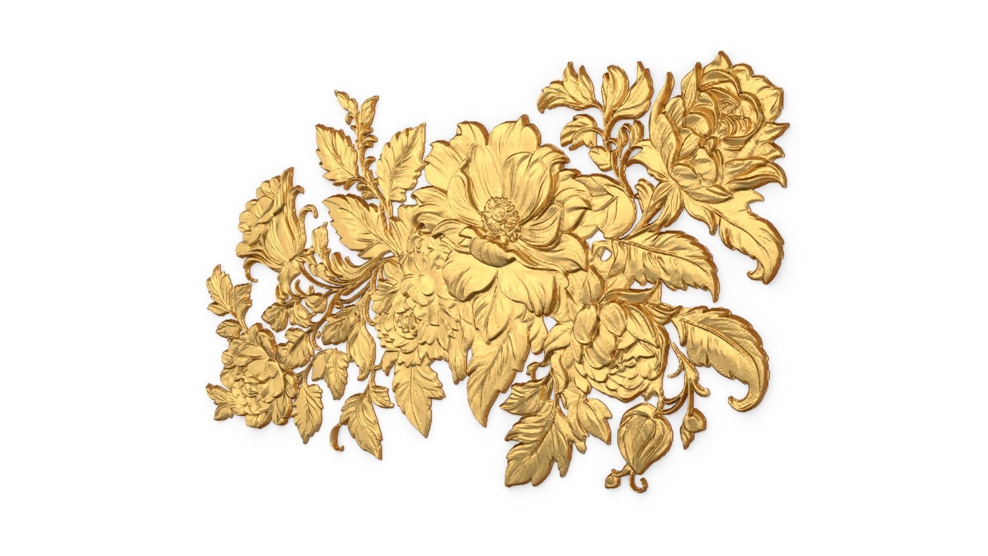Classic carved decor ornament 413 3D model_2