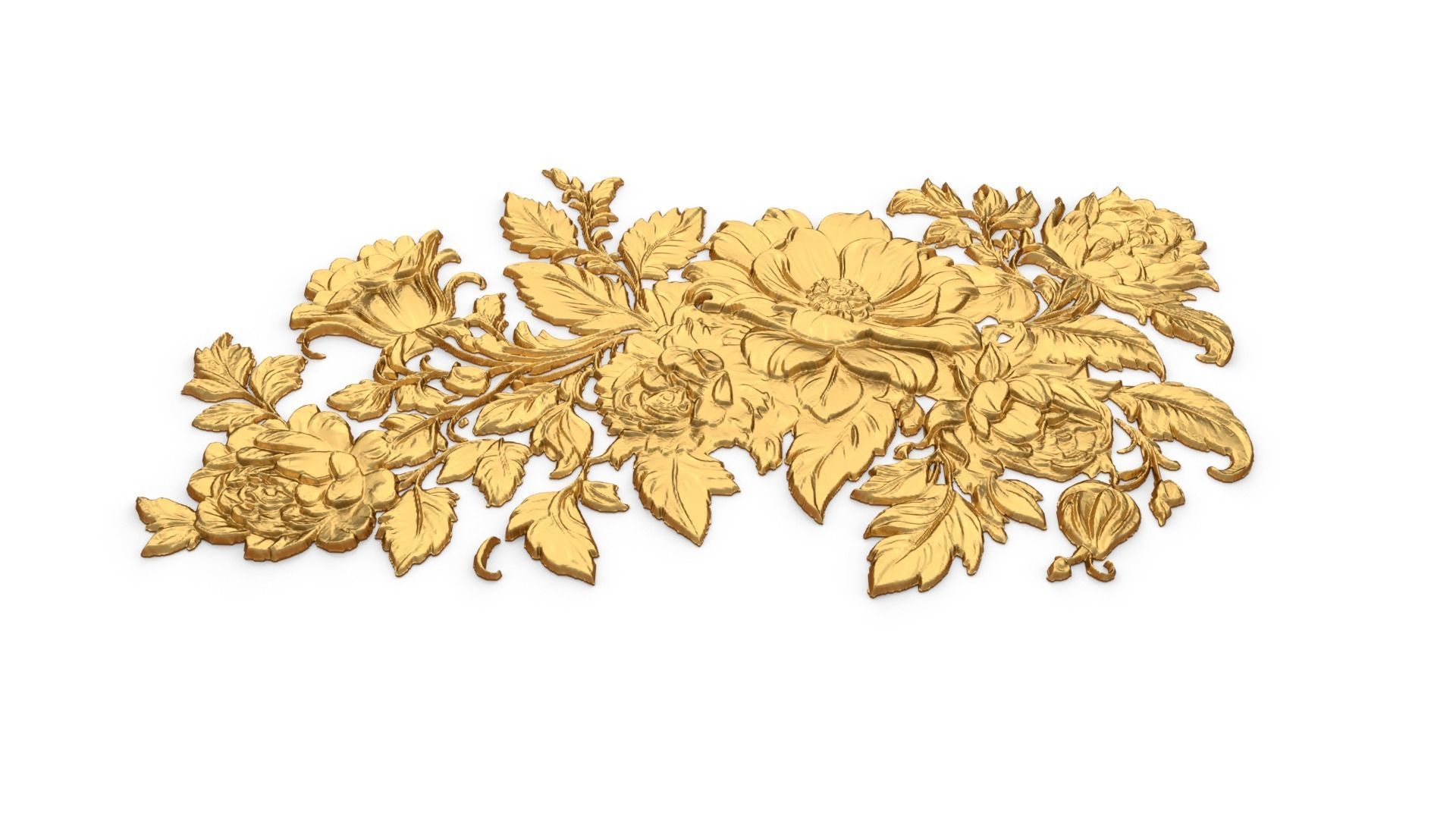 Classic carved decor ornament 413 3D model_3