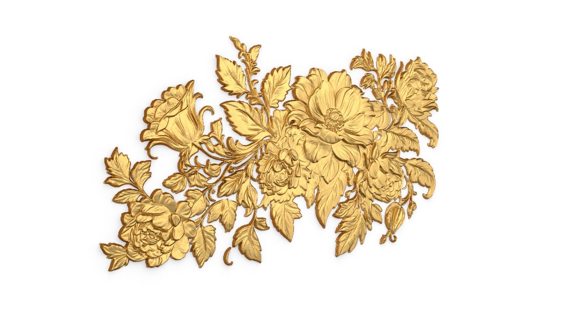 Classic carved decor ornament 413 3D model_1