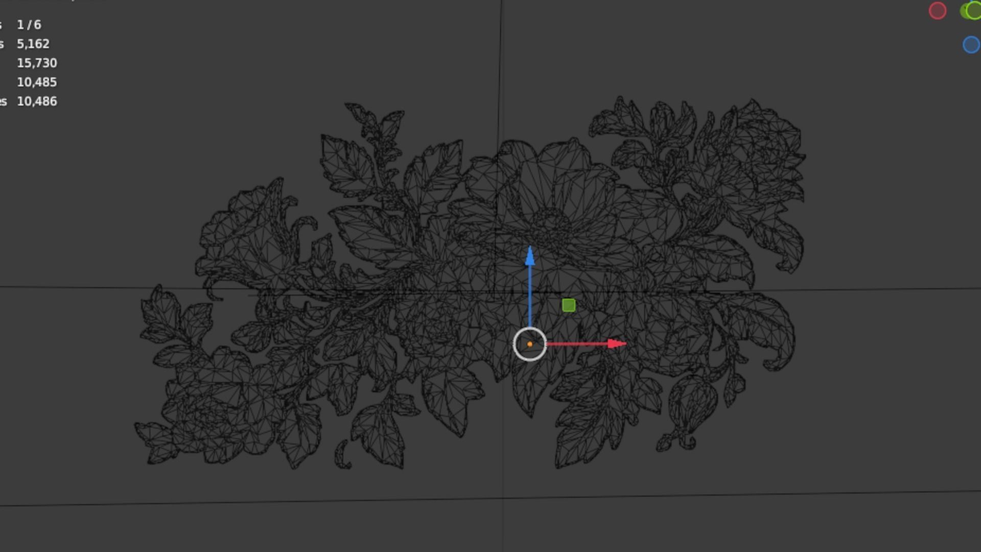 Classic carved decor ornament 413 3D model_5