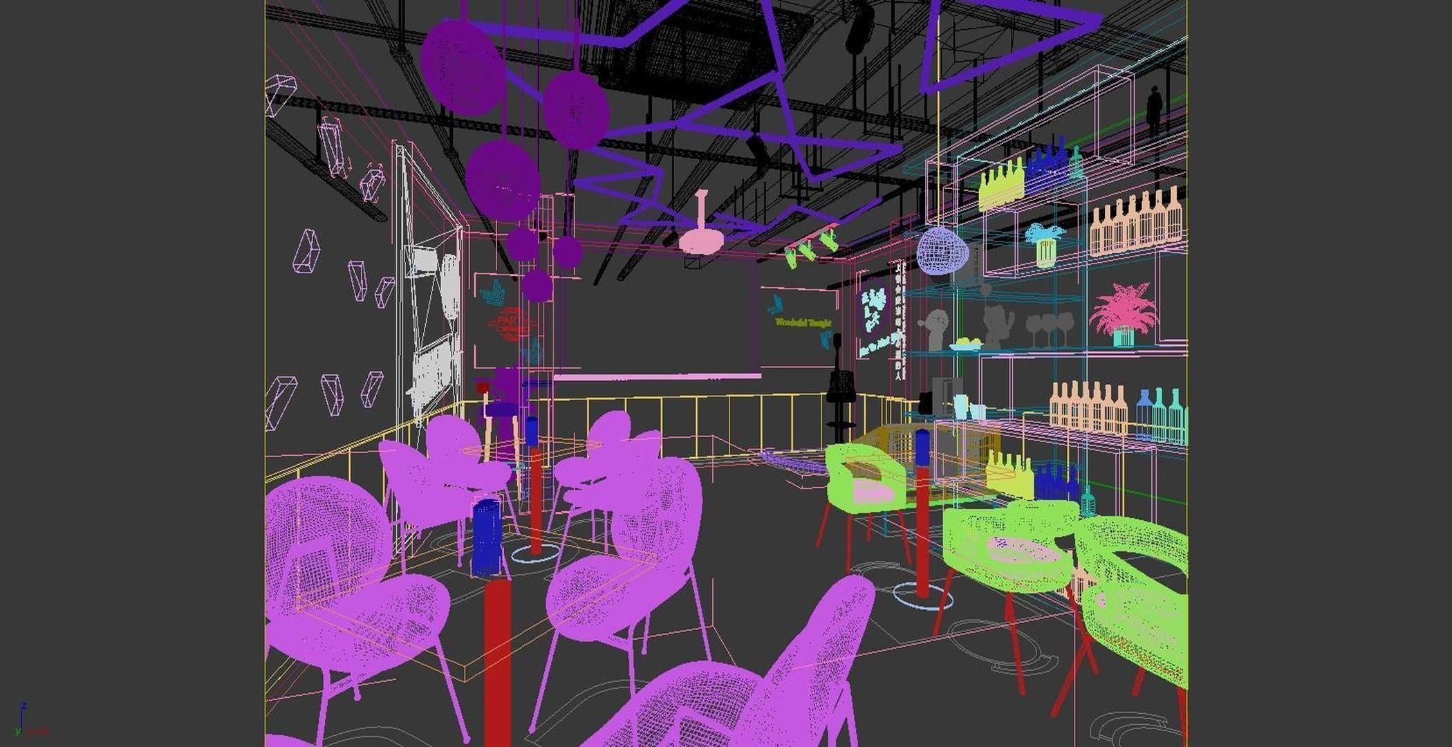 Leisure Modern bar Bar entertainment 3D model_6