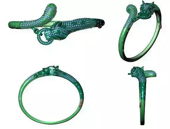 Handcrafted Cuff Bracelet 3d design