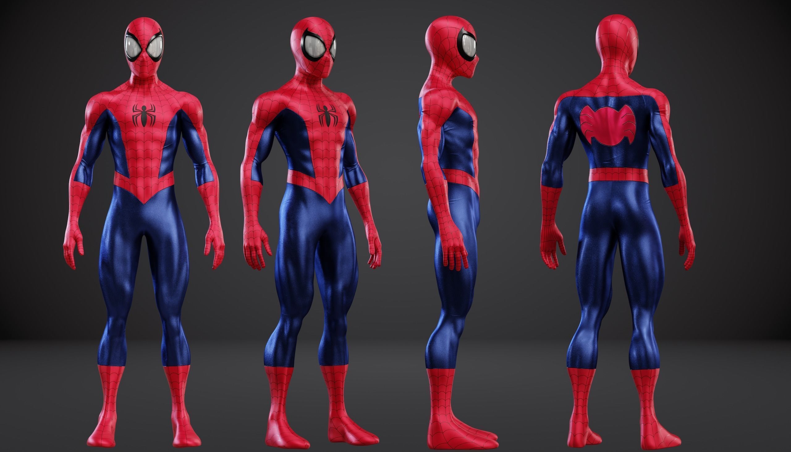 Hyperreal Ultimate Spider-Man Model Low-poly 3D model_1