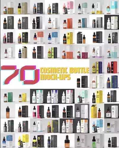 Cosmetic Bottle Mockup - Mega Collection 