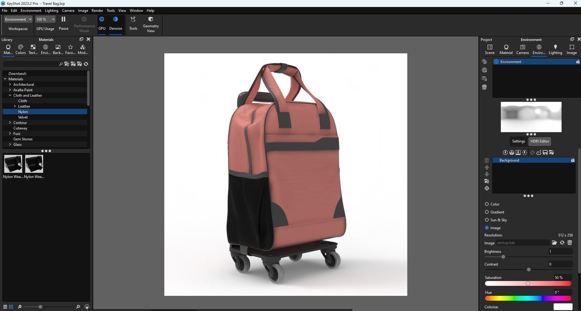 Fashionable Travel Bag Low-poly 3D model_19