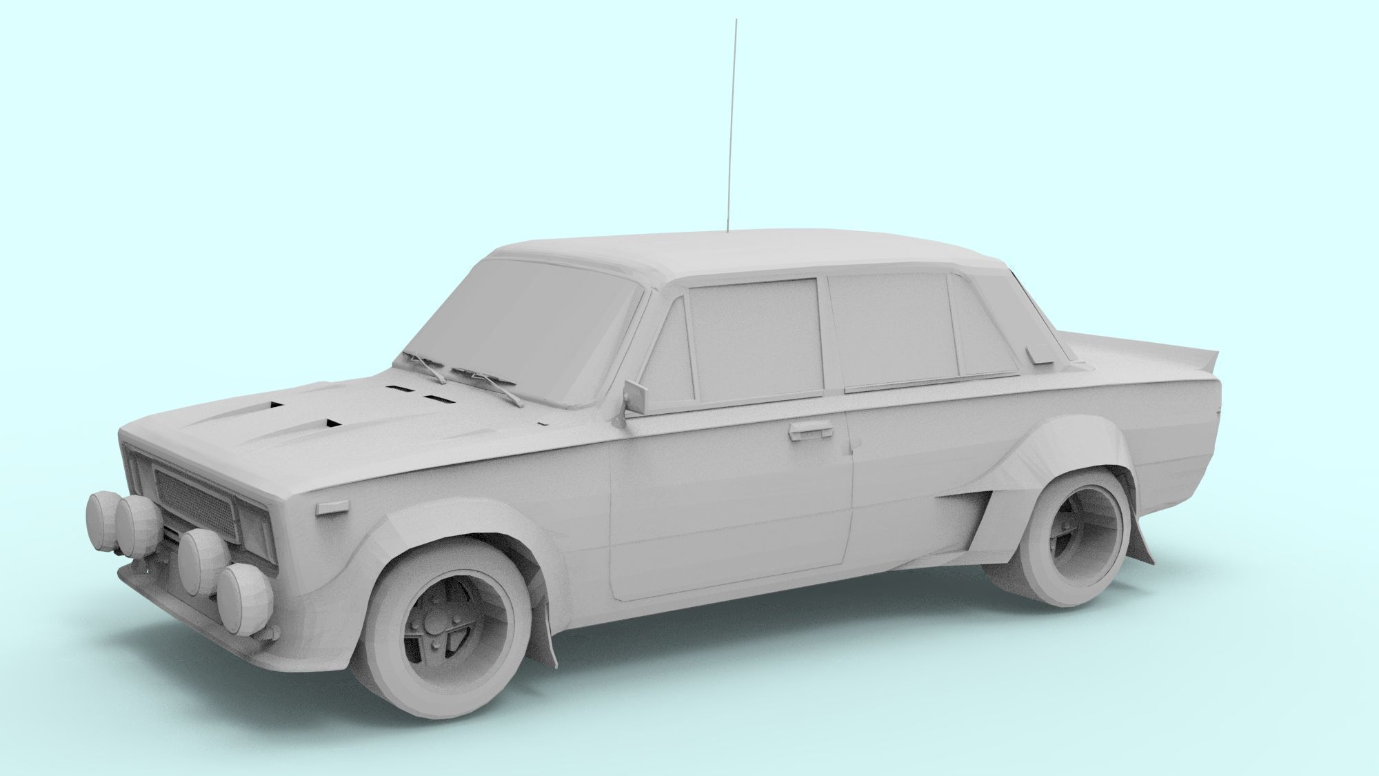 FIAT FOR 3D PRINT 3D model_5