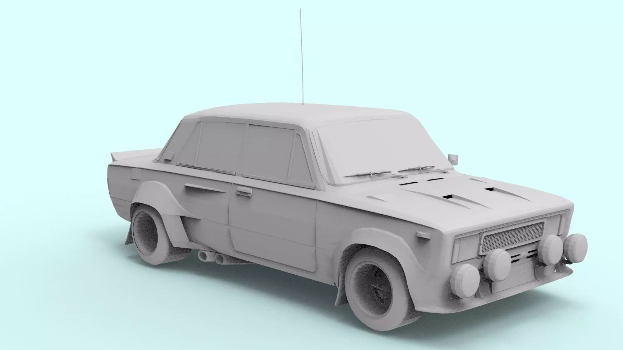 FIAT FOR 3D PRINT 3D model_0