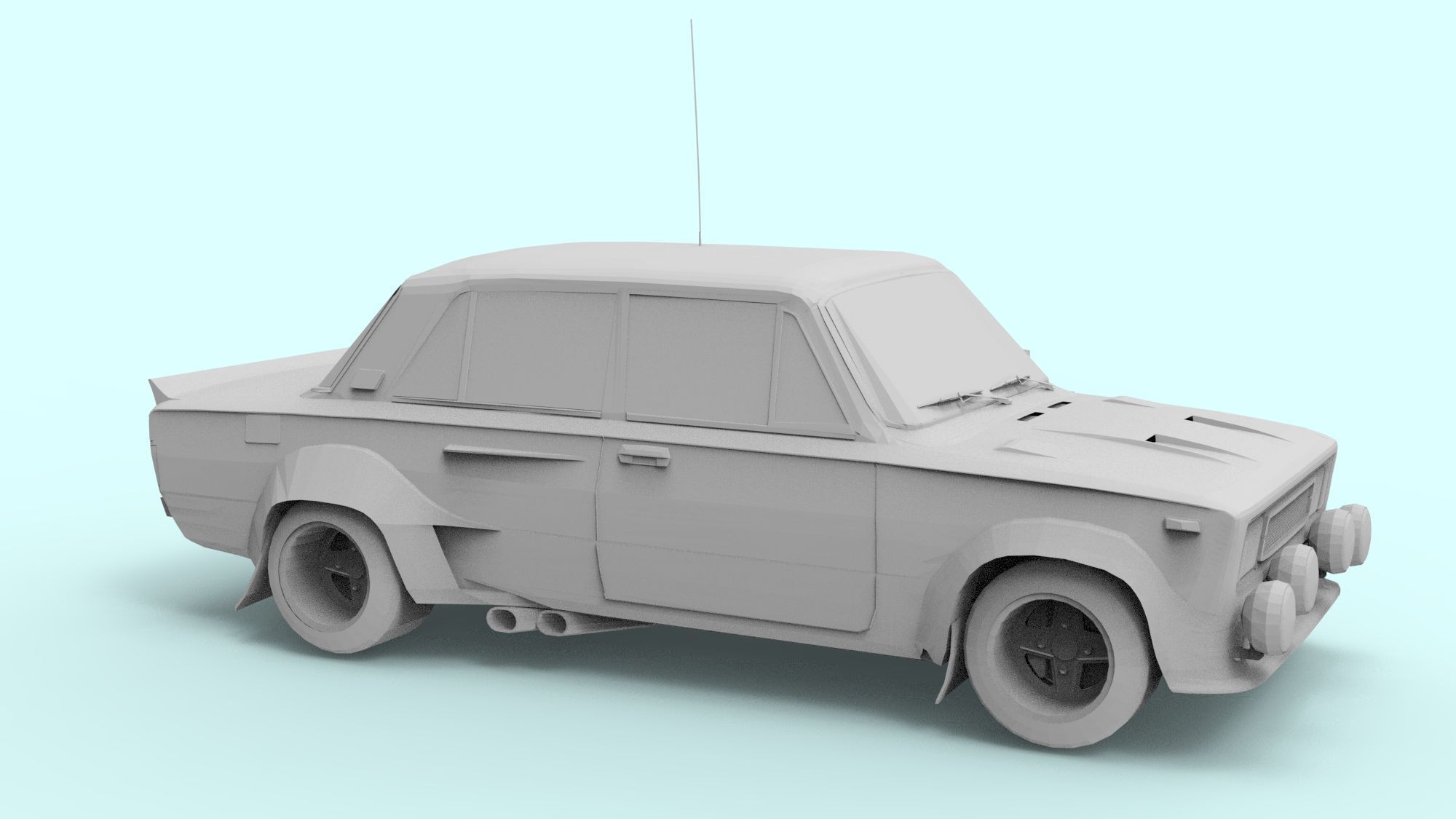 FIAT FOR 3D PRINT 3D model_17