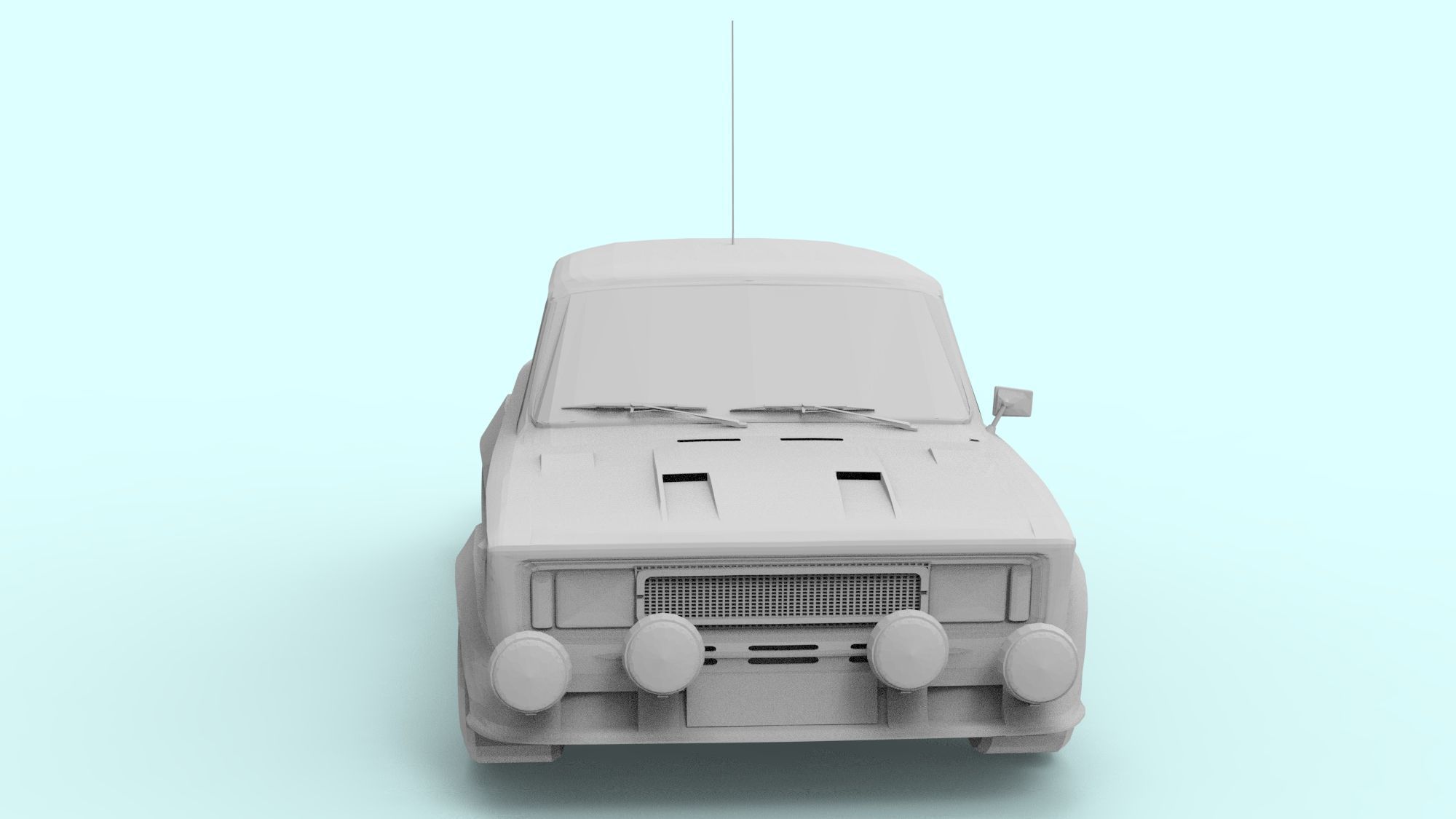 FIAT FOR 3D PRINT 3D model_2