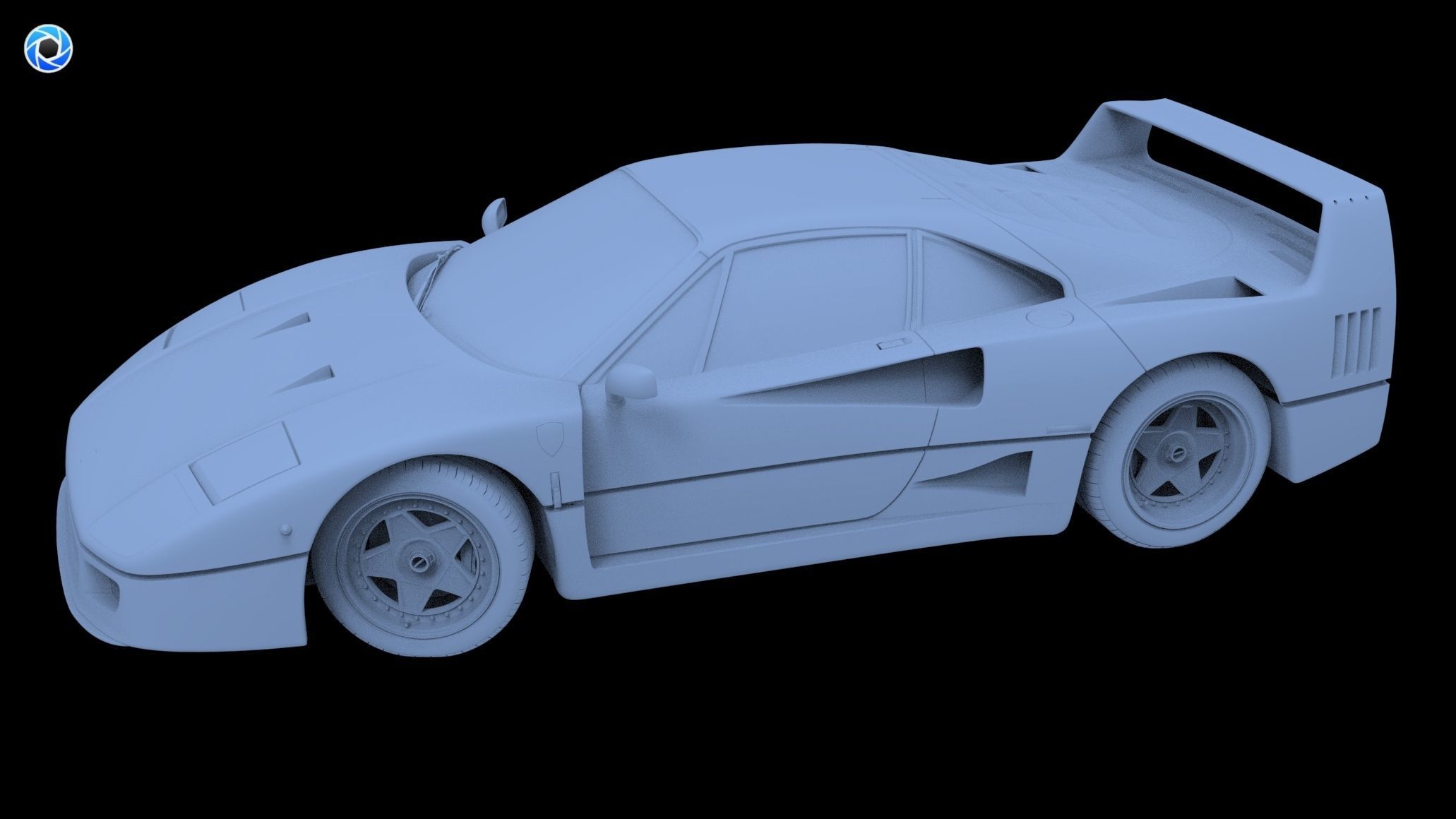 FERRARI F40 READY TO 3D PRINT 3D model_1