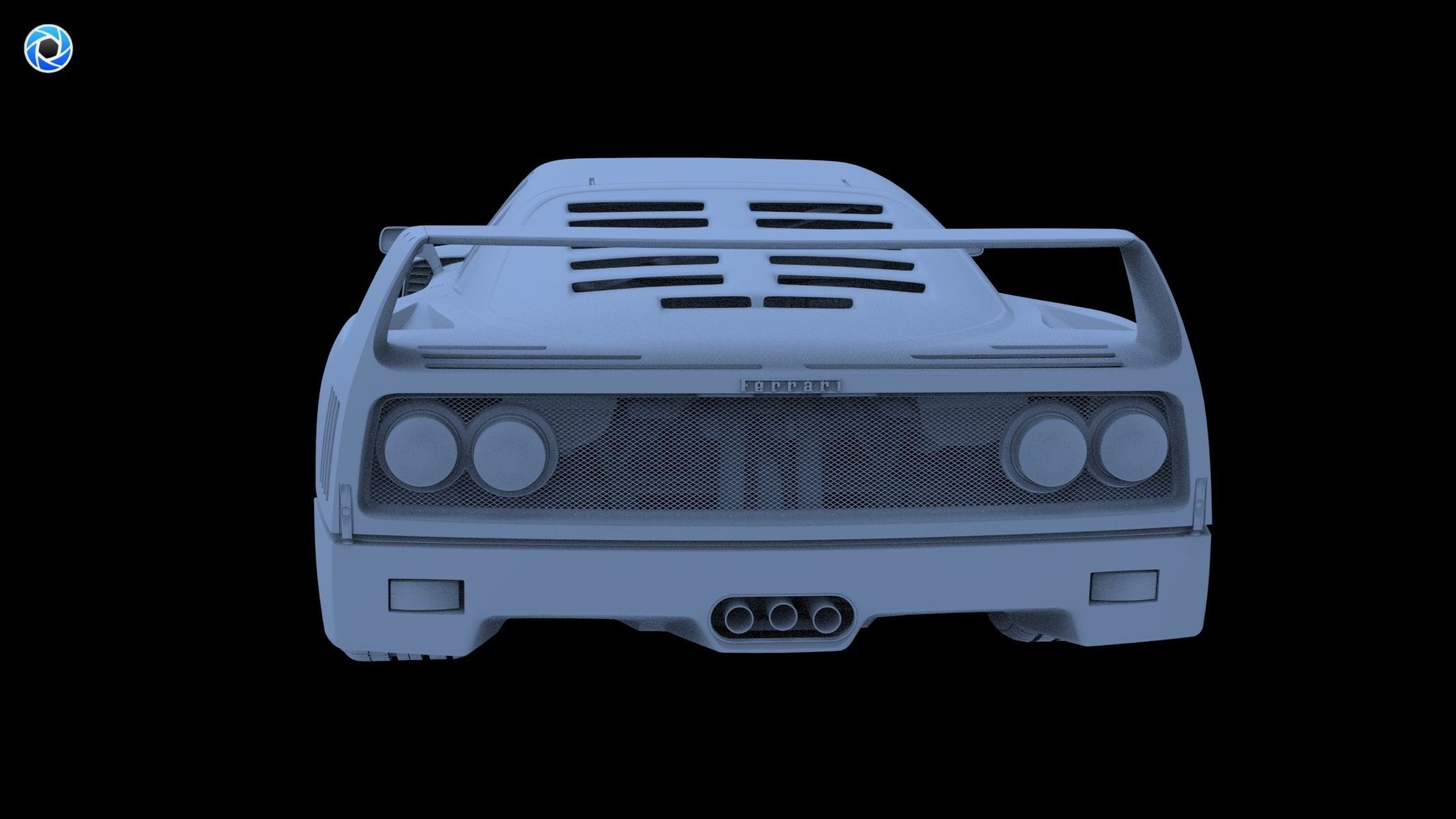 FERRARI F40 READY TO 3D PRINT 3D model_3