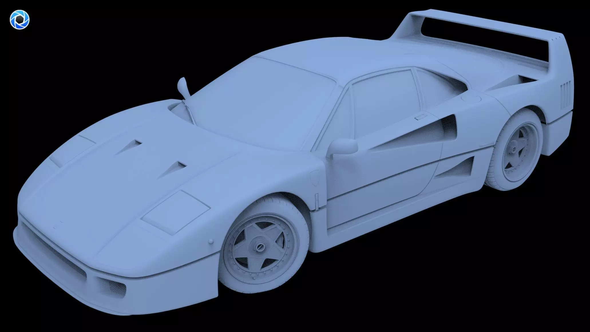 FERRARI F40 READY TO 3D PRINT 3D model_0
