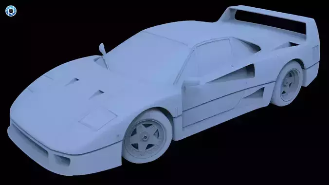 FERRARI F40 READY TO 3D PRINT