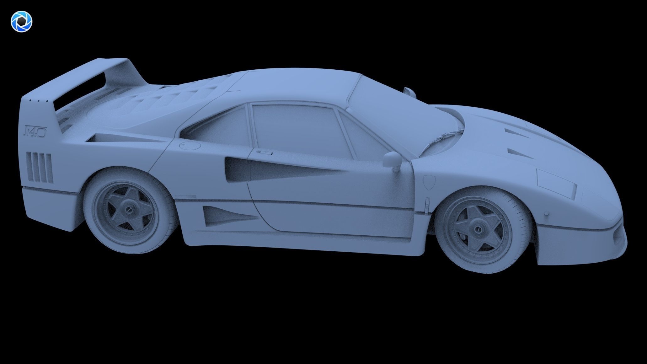 FERRARI F40 READY TO 3D PRINT 3D model_4