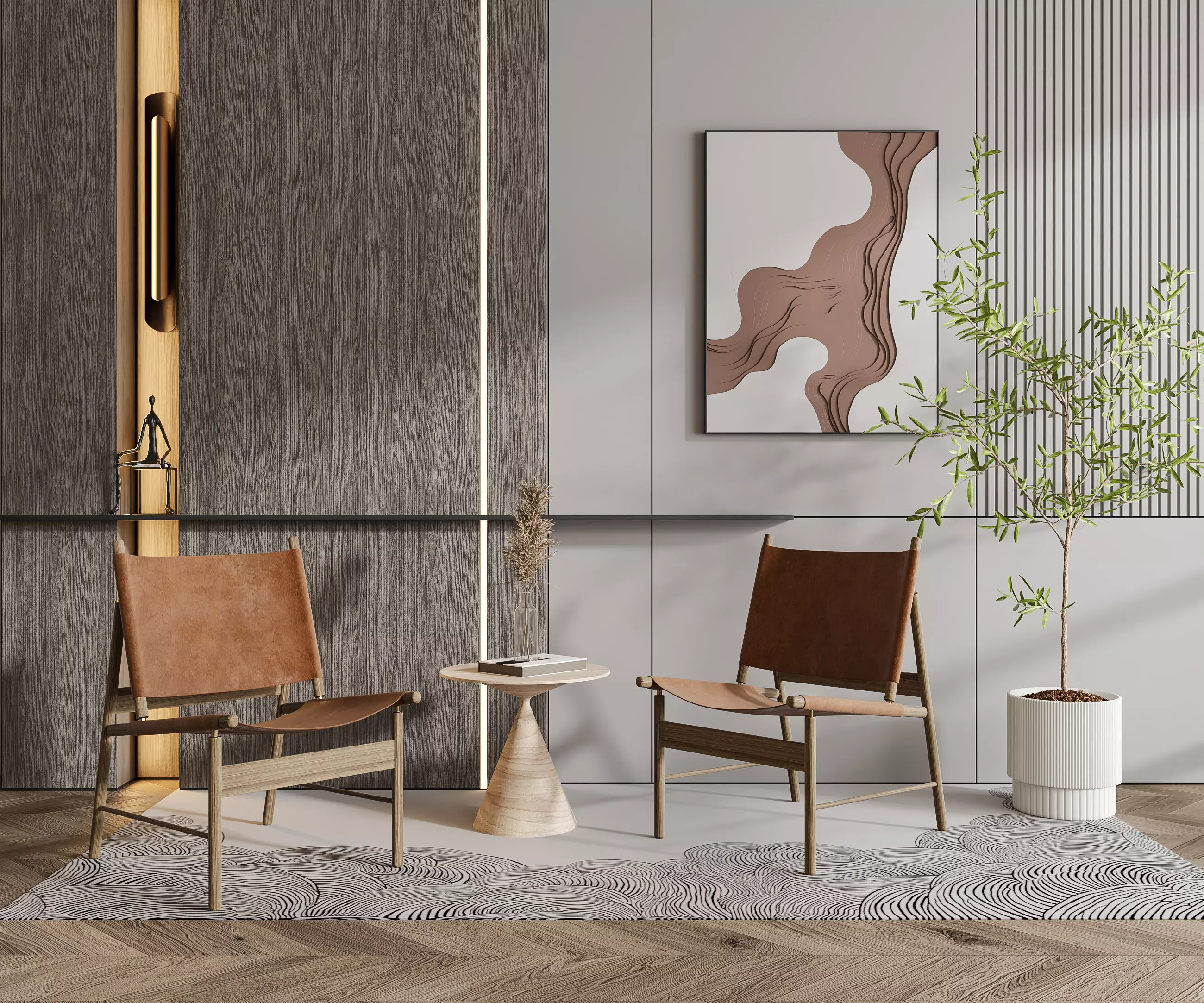 leisure chair Modern 3D model_0