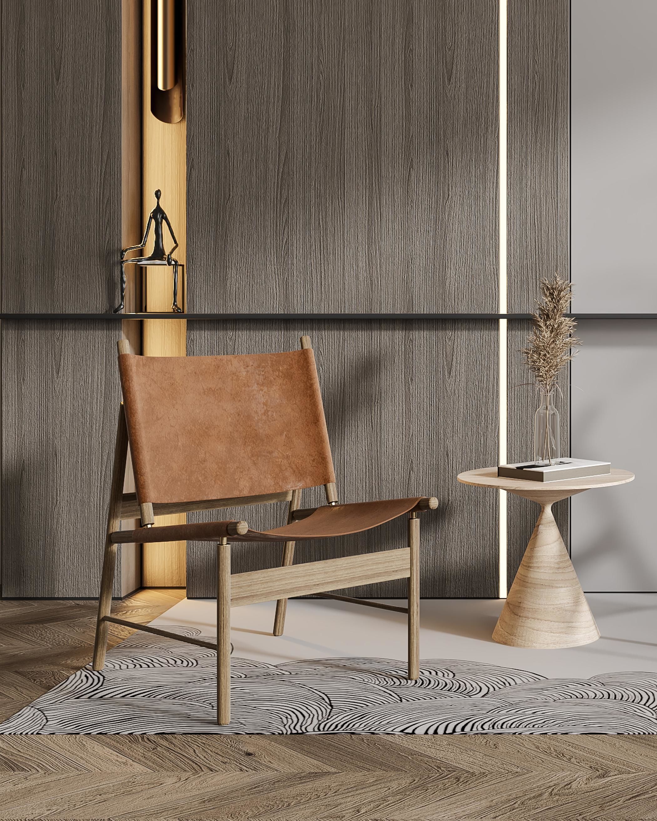 leisure chair Modern 3D model_3