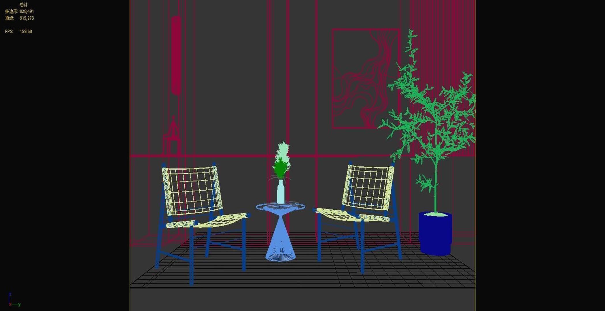 leisure chair Modern 3D model_6