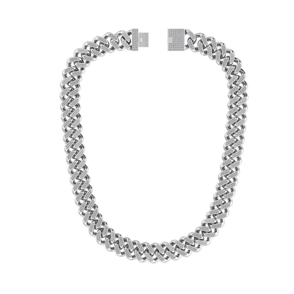 CUBAN NECKLACE WITH DIAMOND  3D print model_2