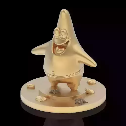 Patrick statue silver gold printable jewelry 3D model