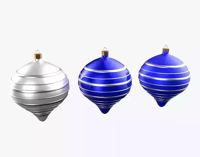 Christmas Tree Ornament Set9 - Blue White