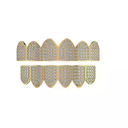 Grillz with diamonds 3D print model