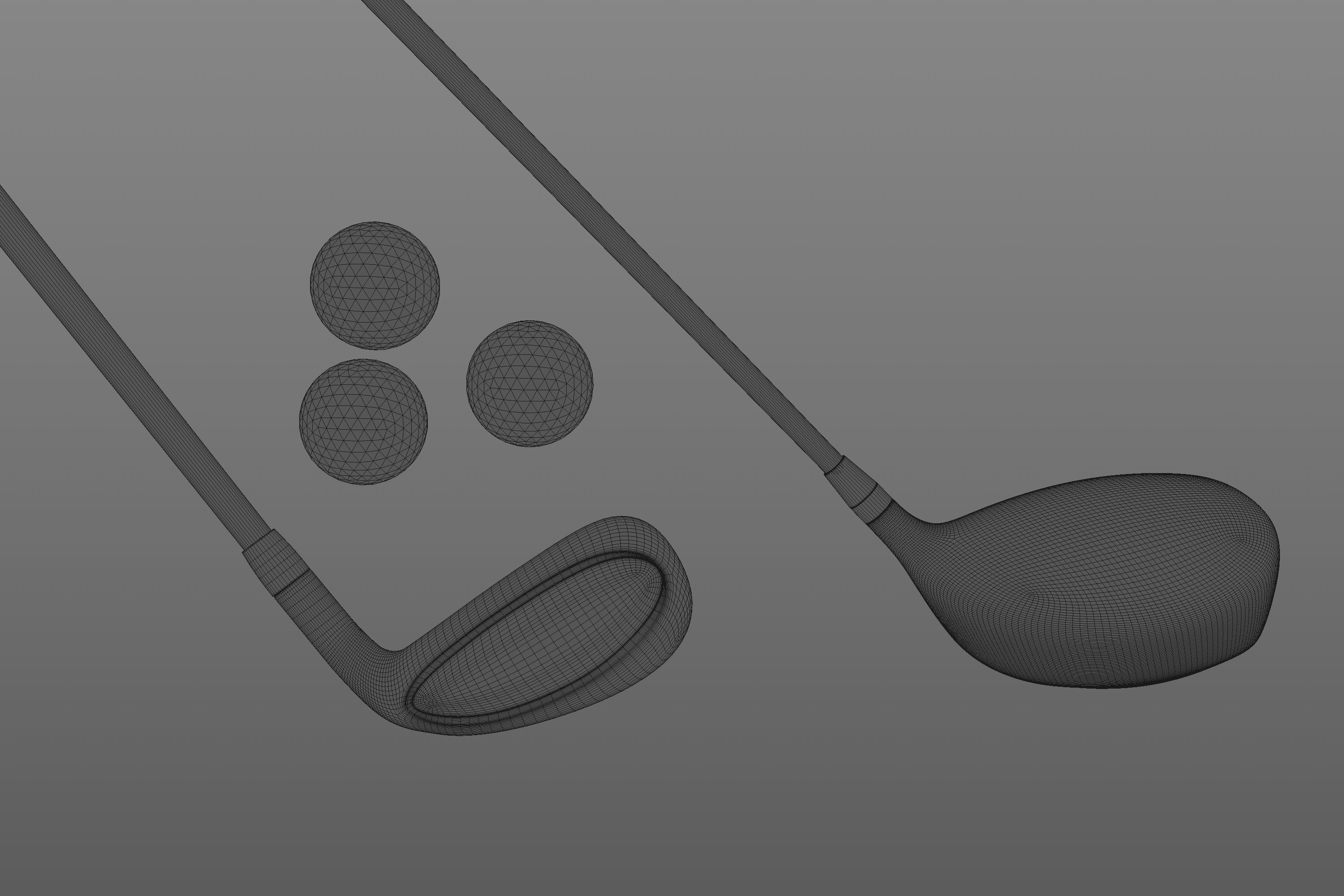 Golf Set 3D model_6