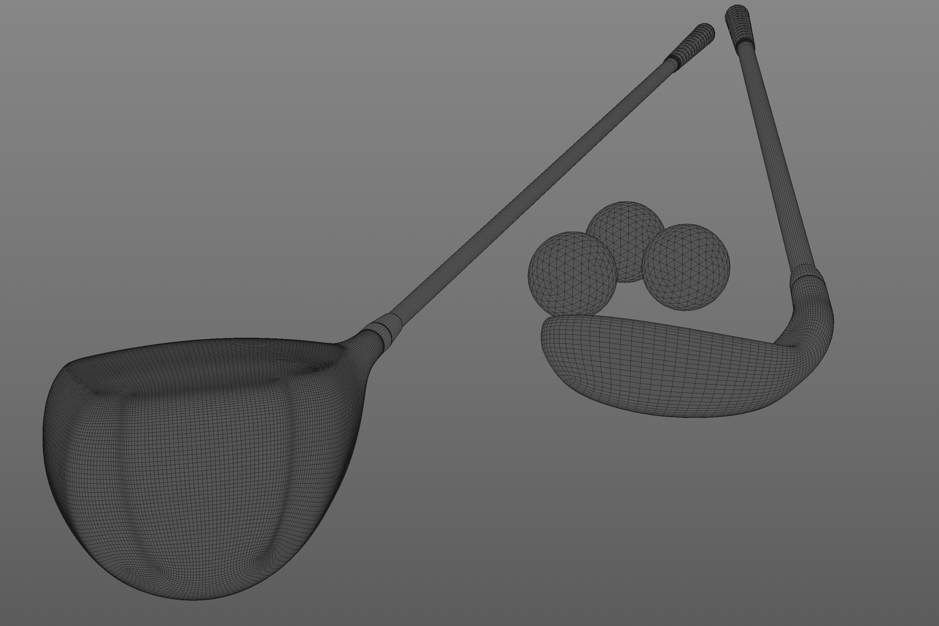 Golf Set 3D model_5