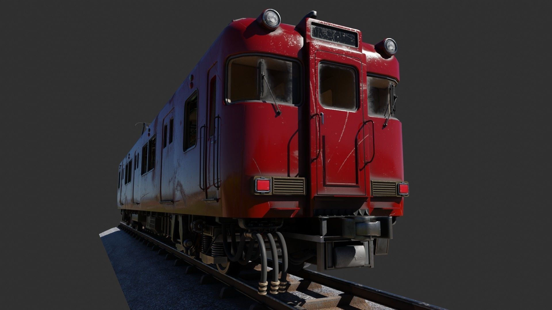 Japan Train Meitetsu 6000 Low-poly 3D model_6