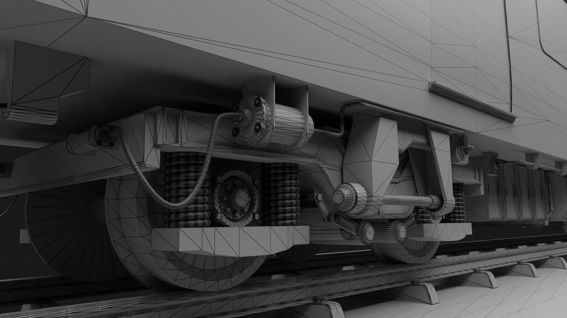 Japan Train Meitetsu 6000 Low-poly 3D model_26