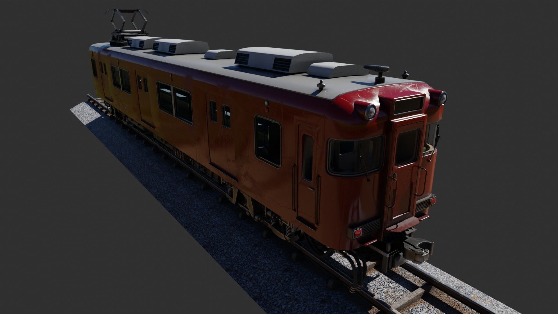 Japan Train Meitetsu 6000 Low-poly 3D model_18