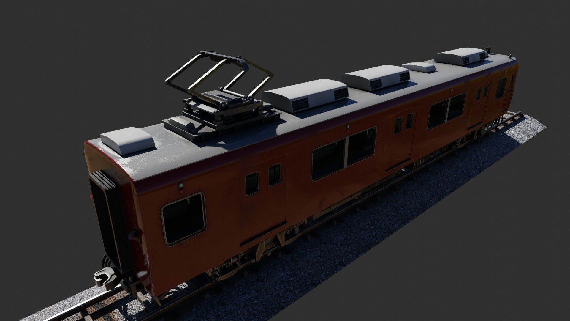Japan Train Meitetsu 6000 Low-poly 3D model_17