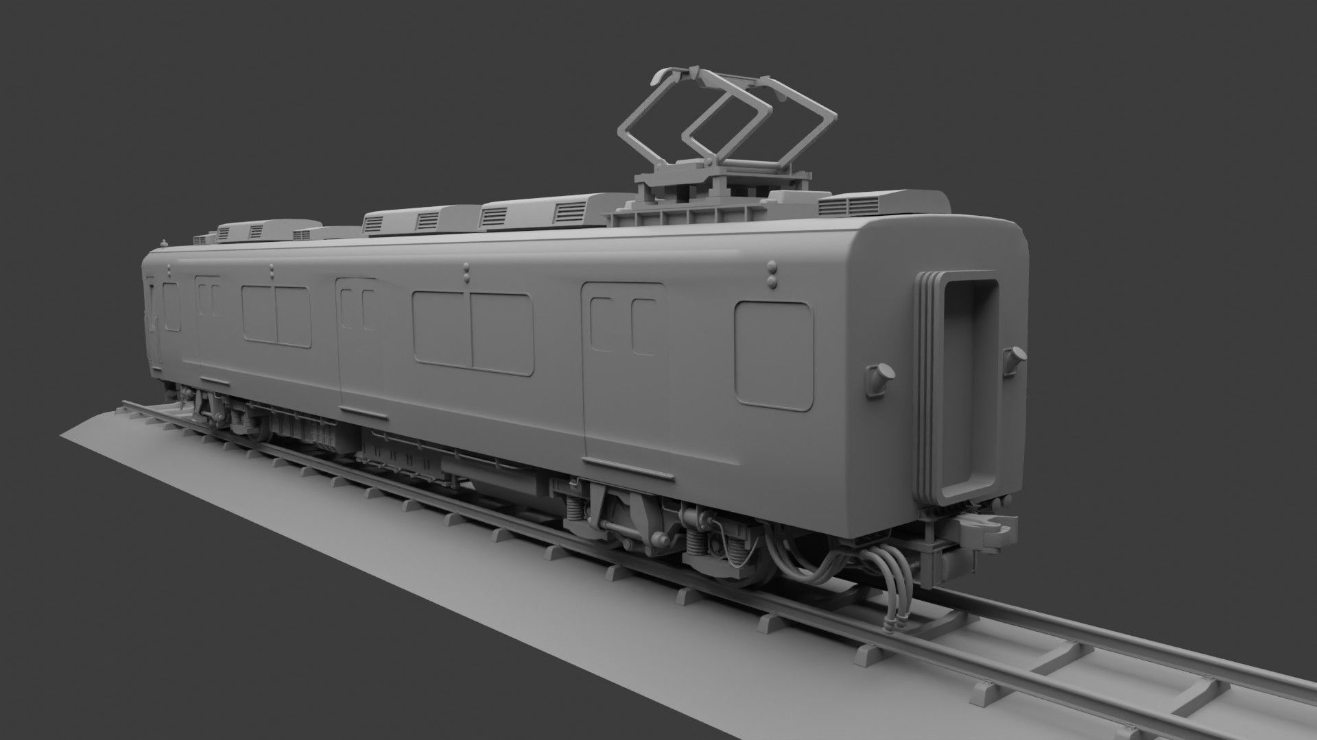 Japan Train Meitetsu 6000 Low-poly 3D model_29