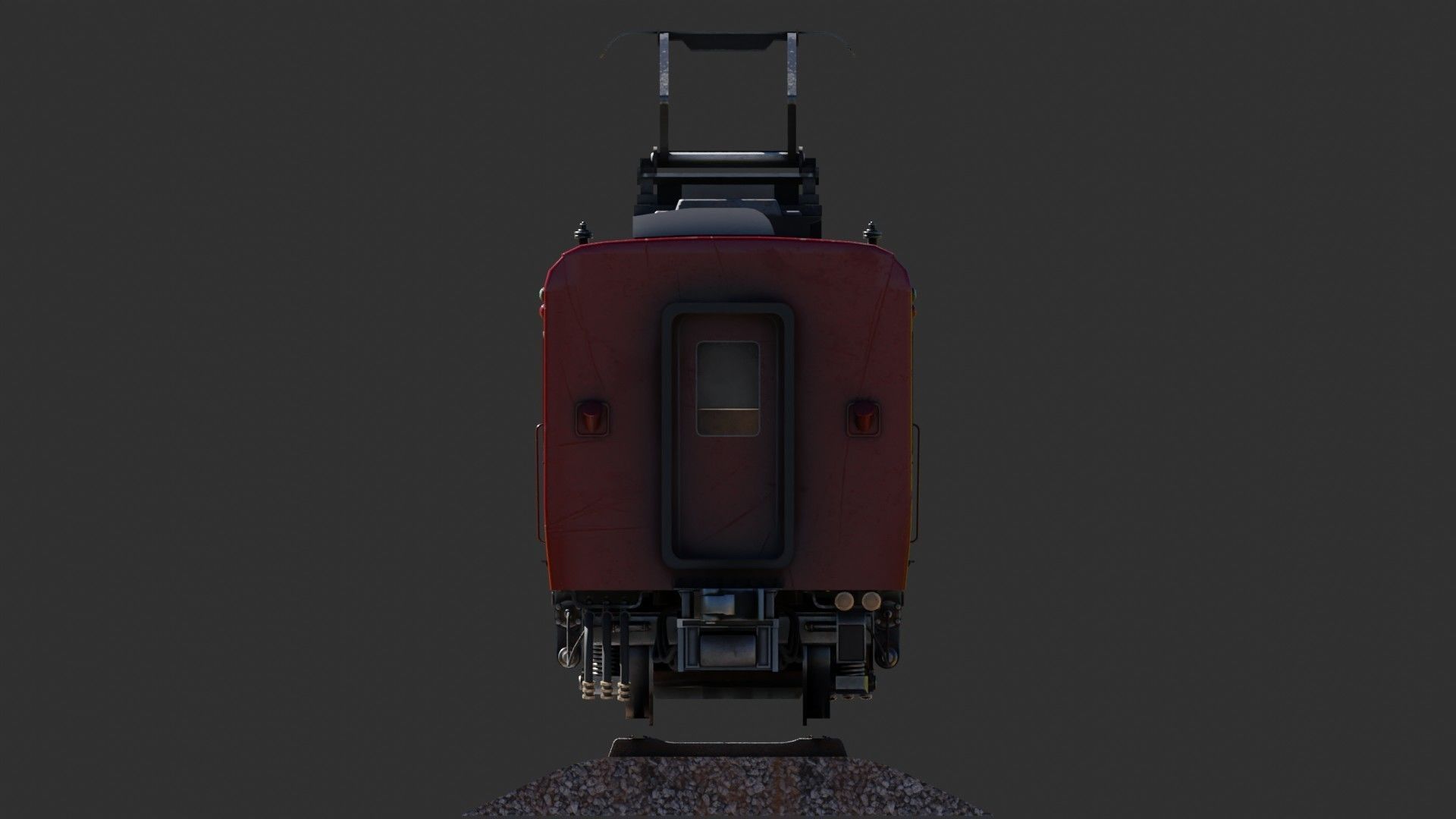 Japan Train Meitetsu 6000 Low-poly 3D model_4