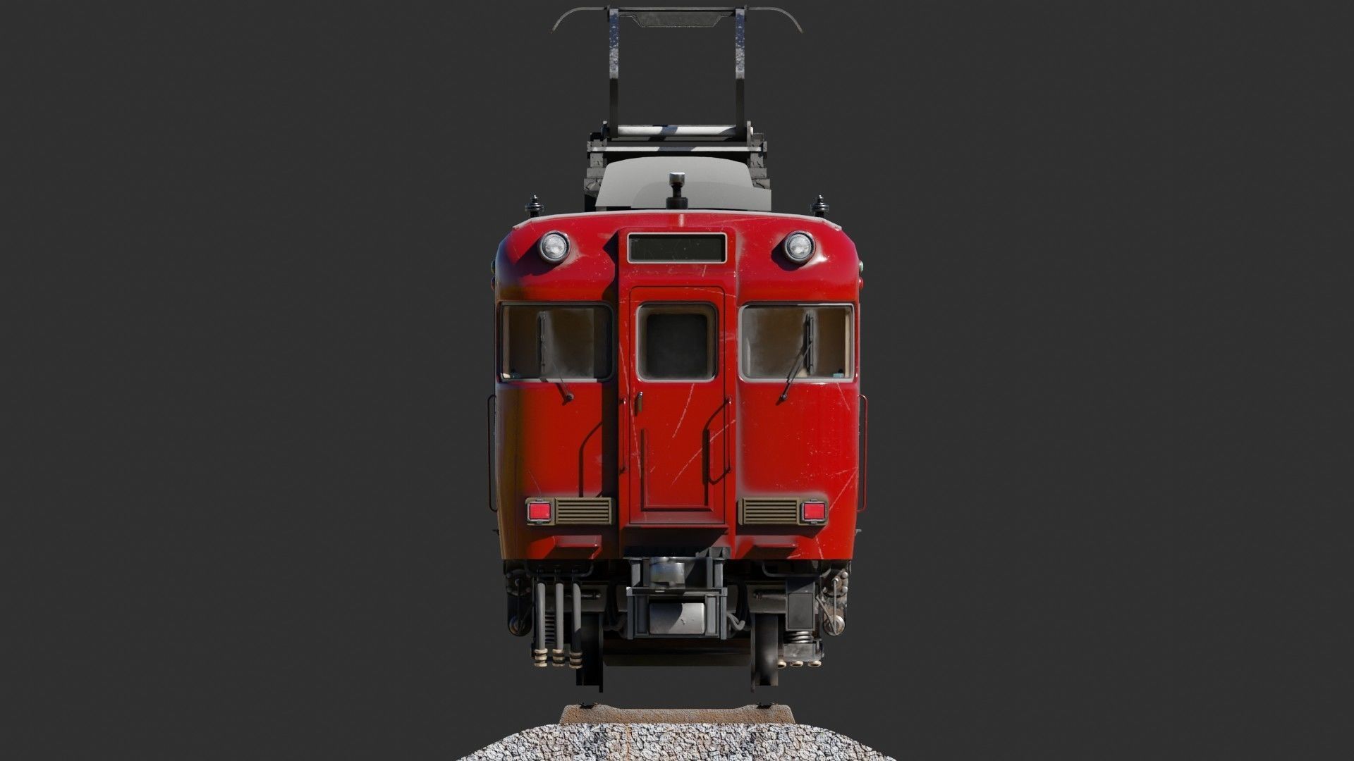 Japan Train Meitetsu 6000 Low-poly 3D model_2