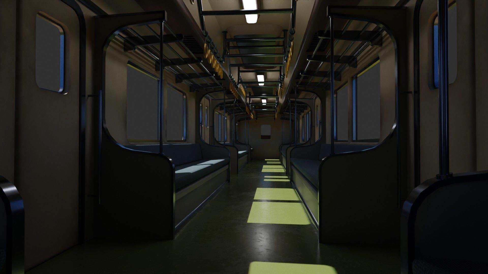 Japan Train Meitetsu 6000 Low-poly 3D model_23