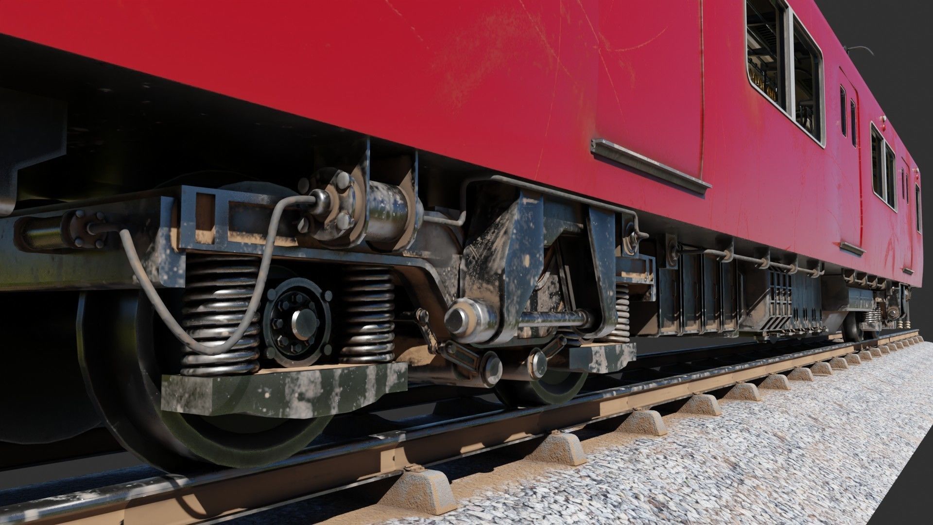 Japan Train Meitetsu 6000 Low-poly 3D model_9