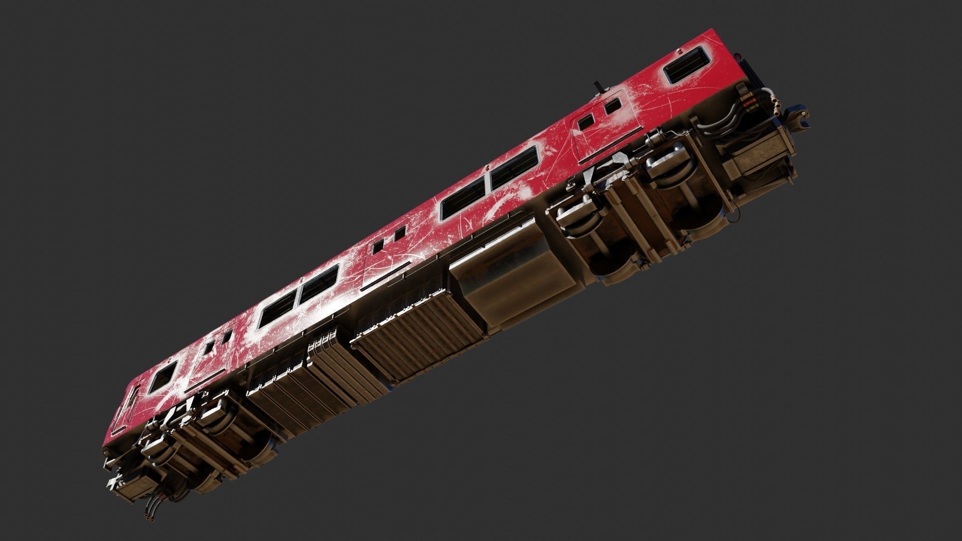 Japan Train Meitetsu 6000 Low-poly 3D model_13